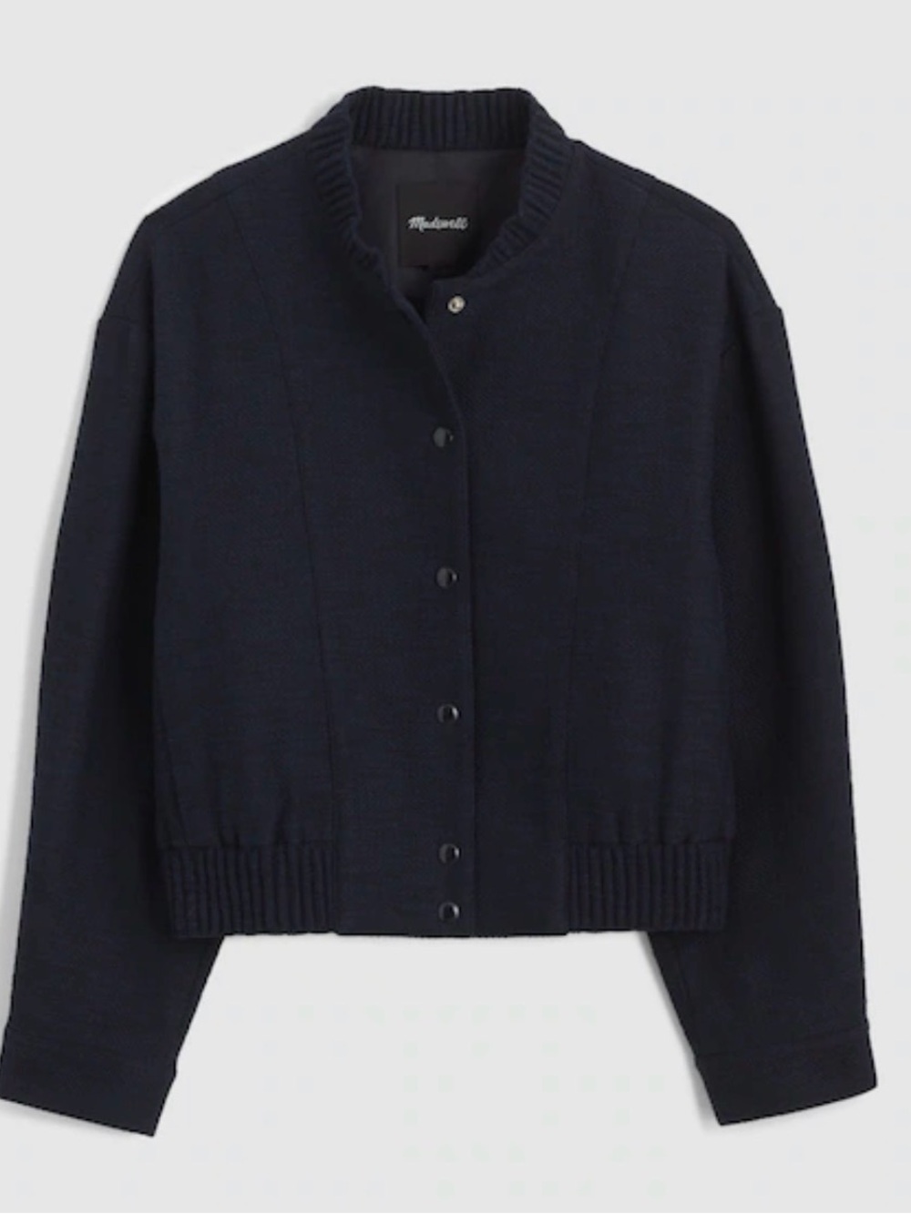 Madewell Navy Button-Front Knit Cardigan Jacket